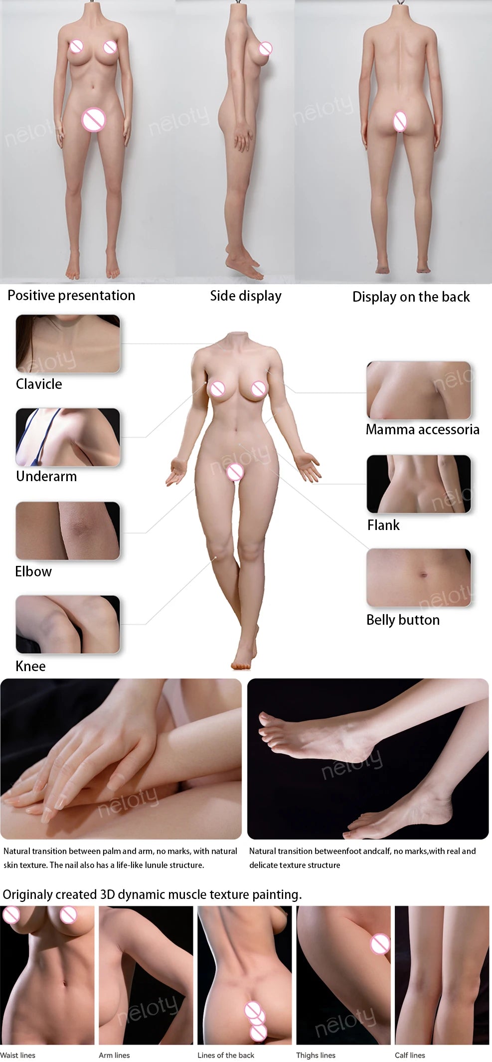Muñecas Sexuales Realistas con Pechos Suaves, Muñeca Sexual de Tamaño Real para Hombres, Torso Femenino de Tamaño Real, Masturbador Masculino,